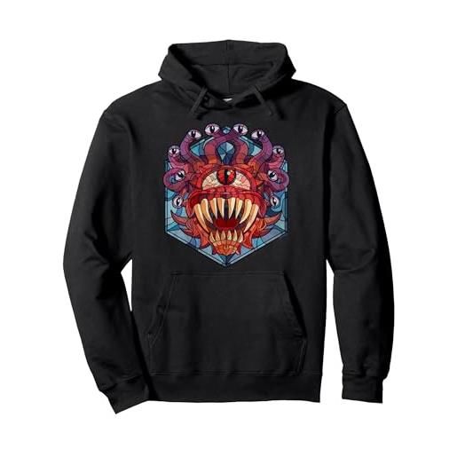 Dungeons & Dragons beholder stained glass felpa con cappuccio, unisex per adulti, nero, m