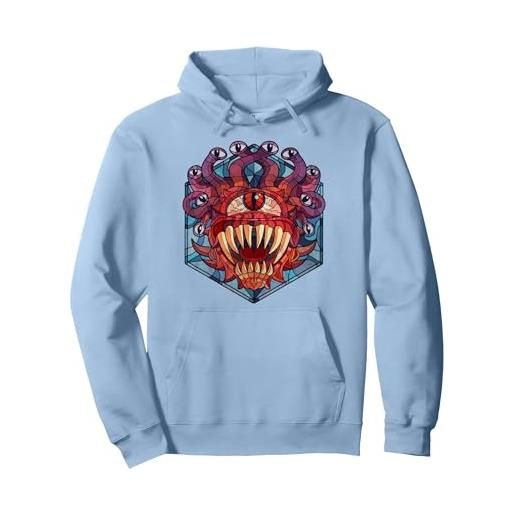 Dungeons & Dragons beholder stained glass felpa con cappuccio, unisex per adulti, navy, m