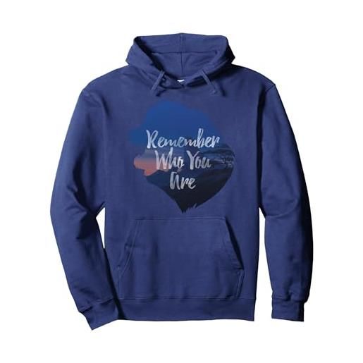 Disney il re leone mufasa ricorda chi sei silhouette felpa con cappuccio, unisex per adulti, navy, xl