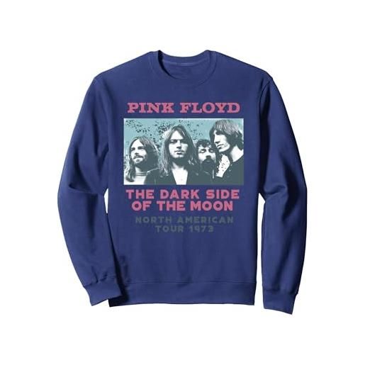 Pink Floyd il lato oscuro della luna tour 1973 foto bianca felpa, unisex per adulti, navy, xxl