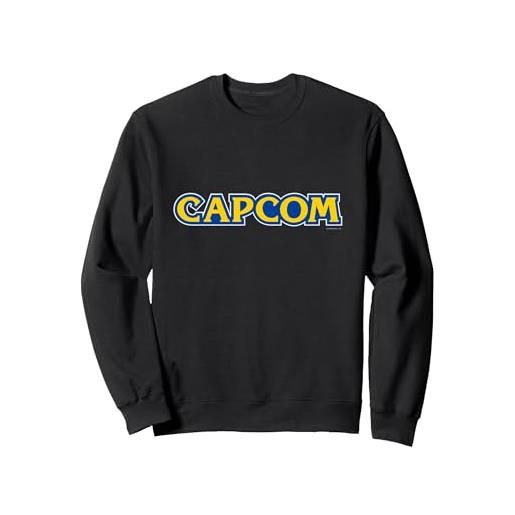 Capcom logo felpa, unisex per adulti, navy, s
