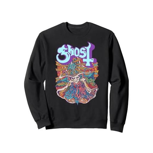 Ghost seven inches of satanic panic felpa, unisex per adulti, nero, m