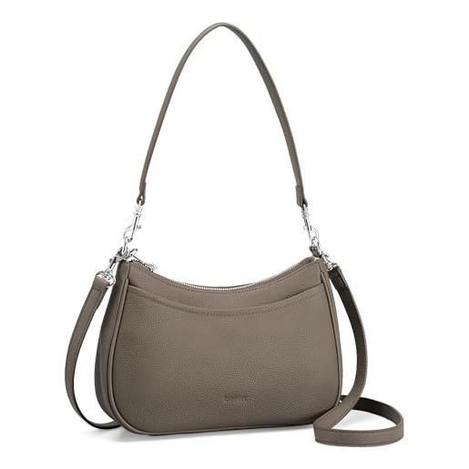 Befen Borsa A Tracolla In Vera Pelle Di Mucca Pieno Fiore - Piccola Borsa Con Tasche Multiple Con Cerniera - Regolabile, Per Donna, 22,9x17,8x10,5 Cm - 2