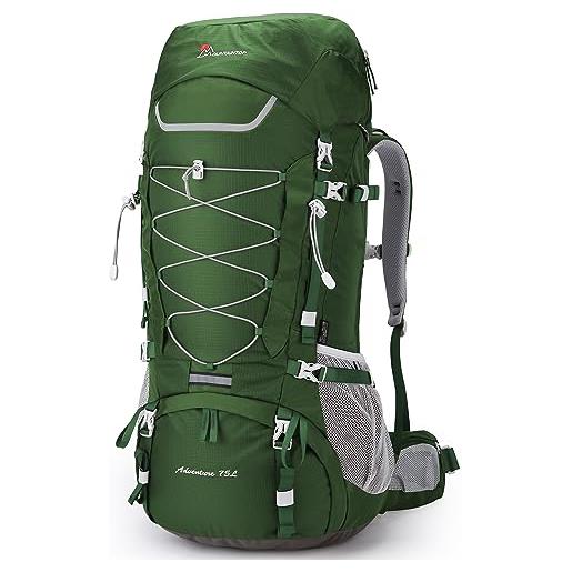 Zaino Trekking RAINSMORE 40 Litri Impermeabile Uomo/donna – Con Copertura Antipioggia, Schienale Imbottito, Tasche Multiple
