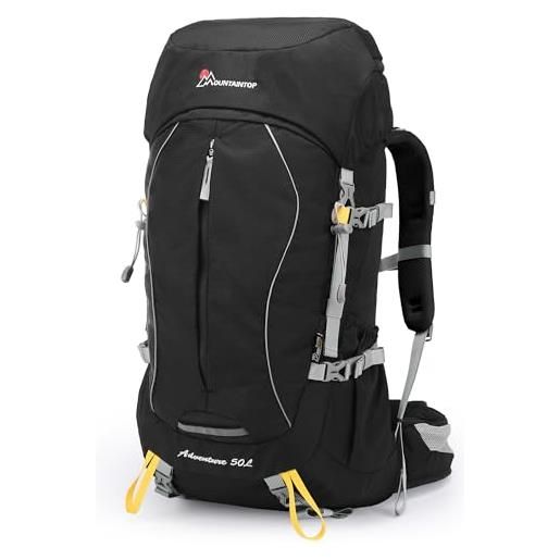 Borsa sportiva con funzione zaino per uomo e donna, 3 in 1, da 50 l, tattica, grande borsa da viaggio con scarpa, impermeabile, per nuoto, alpinismo, viaggi, Weekender, grigio