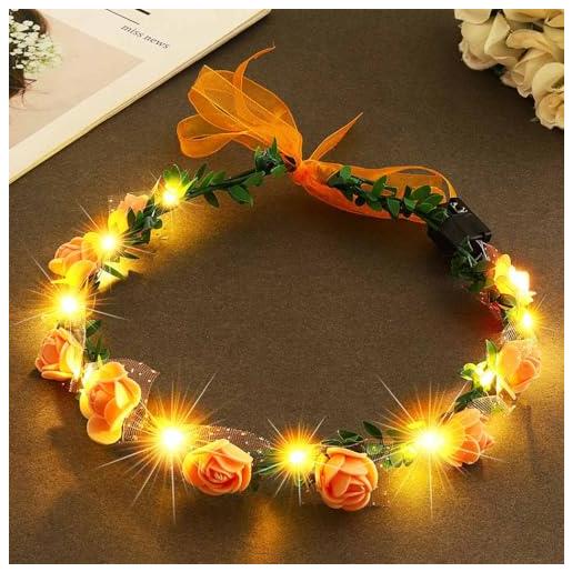 Ghirlanda Di Fiori Per Capelli Da Ragazza, 2 Pezzi – Accessorio Fatto A Mano Con Perle, Per Matrimonio, Comunione, Compleanno - 5