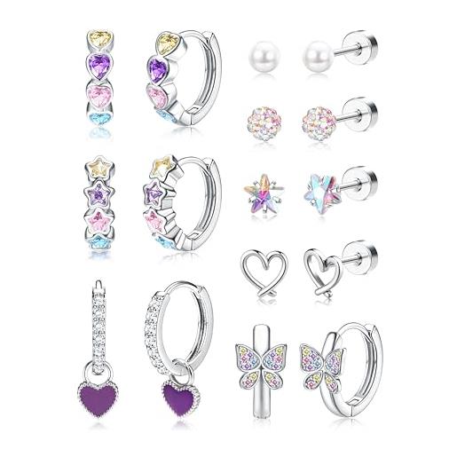 Copal Orecchini Donna Argento 925 Con Ambra Multicolore - Design Floreale