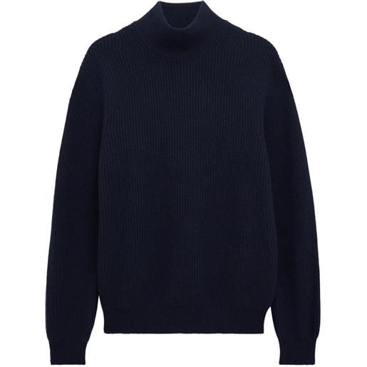 Pringle of Scotland turtleneck ribbed sweater - blu