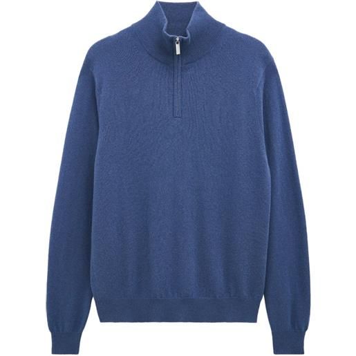 Pringle of Scotland quarter-zip cashmere sweater - blu