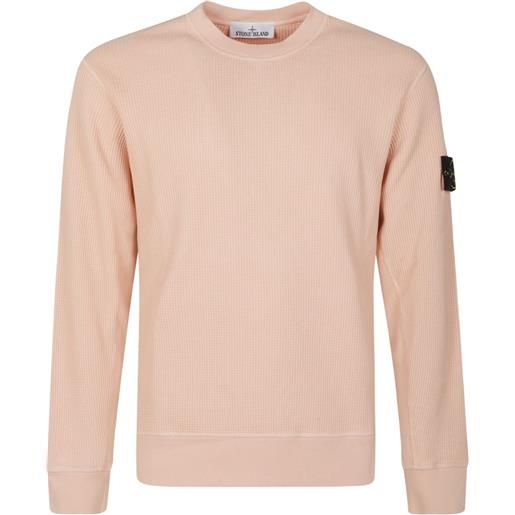Stone Island felpa con logo - rosa
