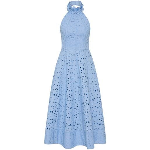 Rebecca Vallance abito midi con scollo all'americana - blu