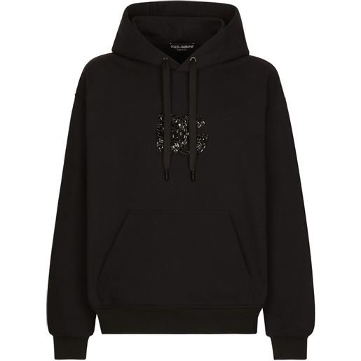 Dolce & Gabbana felpa con strass - nero
