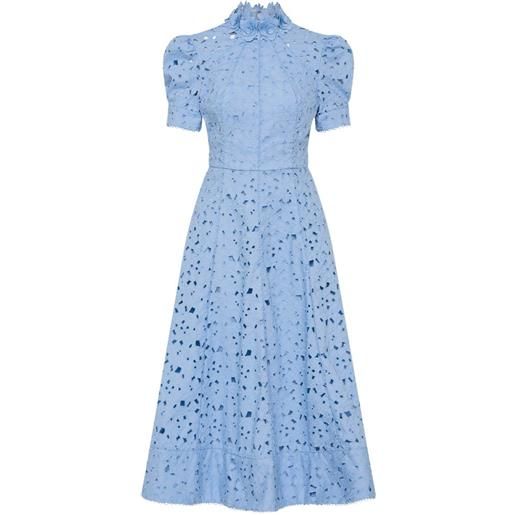 Rebecca Vallance abito midi kitsu a collo alto - blu