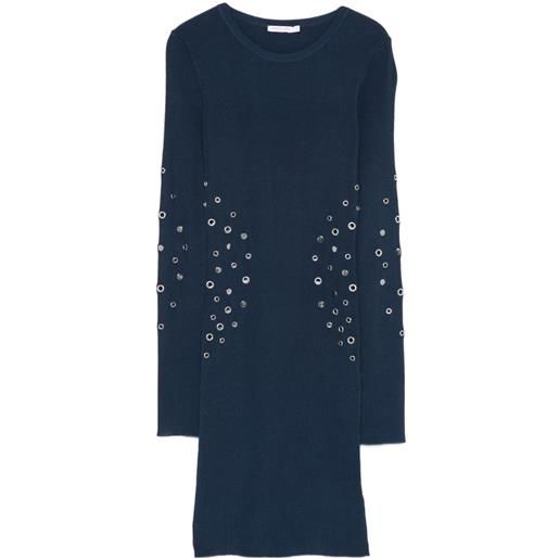 Patrizia Pepe abito corto con decorazione - blu