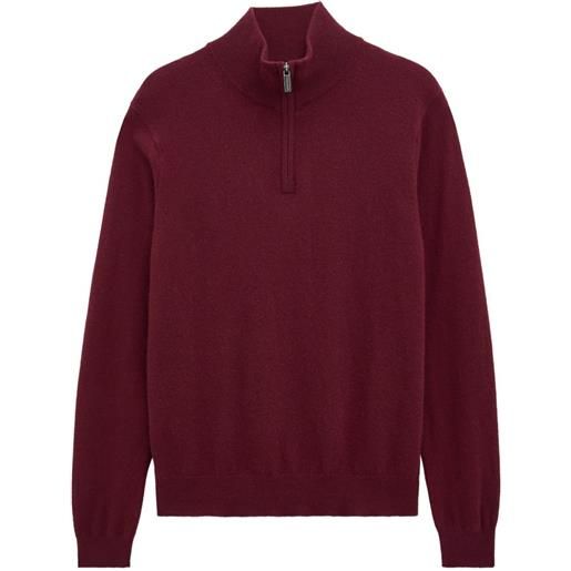 Pringle of Scotland quarter-zip cashmere sweater - rosso