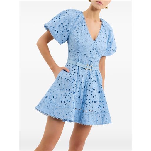 Rebecca Vallance abito corto con maniche a palloncino - blu