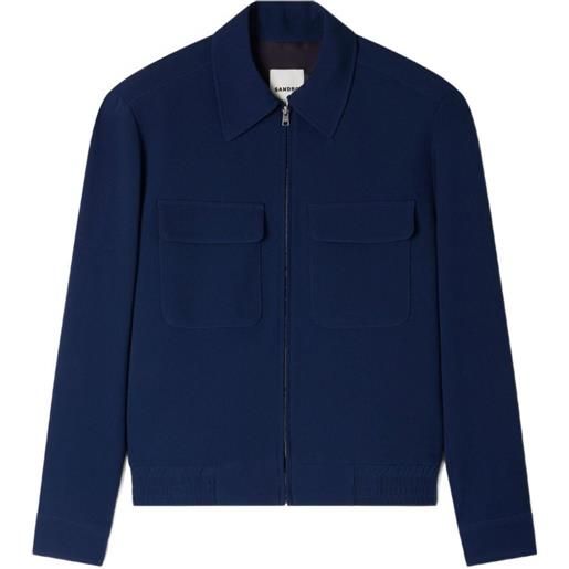 SANDRO giacca con zip e tasche - blu