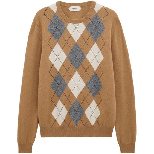 Pringle of Scotland maglione girocollo a rombi - toni neutri