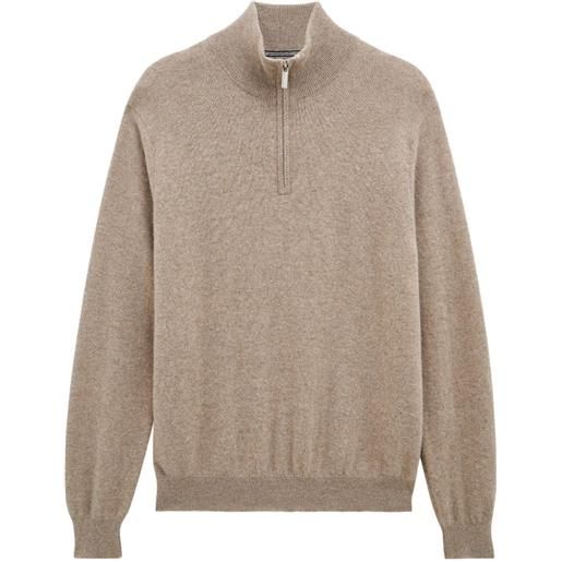 Pringle of Scotland quarter-zip cashmere sweater - toni neutri