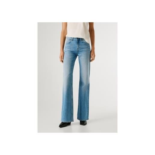 Pepe Jeans per donna. Pl20508052vc jeans a zampa blu willa [3319232], casual, cotone, denim