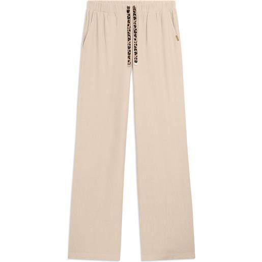 Freddy pantaloni wide leg in tessuto crinkle fluido