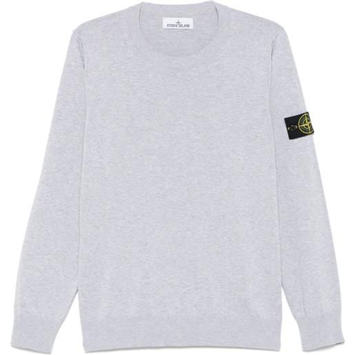 Stone Island felpa con applicazione compass - grigio