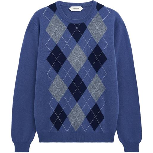 Pringle of Scotland argyle crew-neck sweater - blu