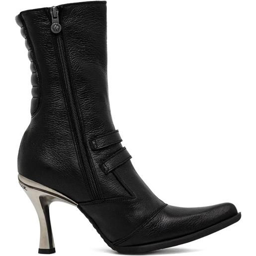 New Rock Stivali Platform Donna Metallic M-MILI084N-S5 – Pelle, Tacco 7 Cm, Allacciatura