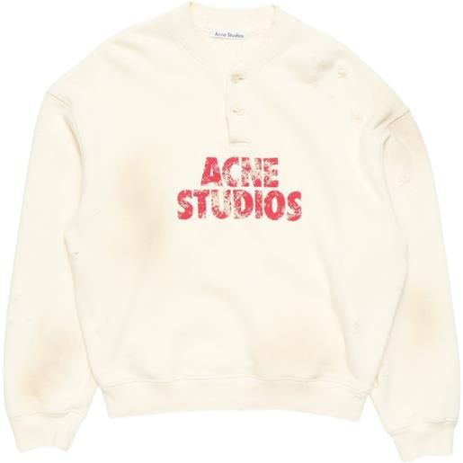 Acne Studios felpa con stampa logo - toni neutri