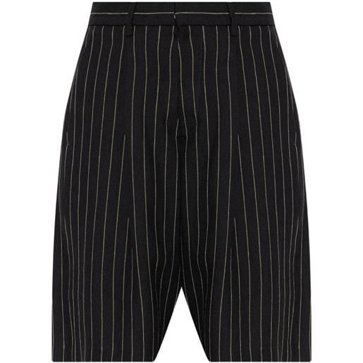 R13 bermuda gessati - nero