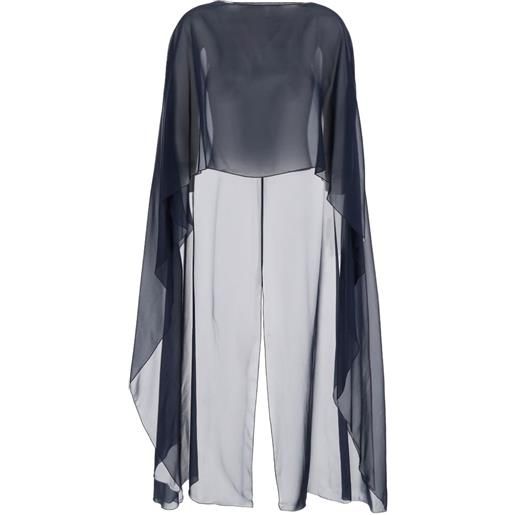 Antonelli mantella herve drappeggiata - blu
