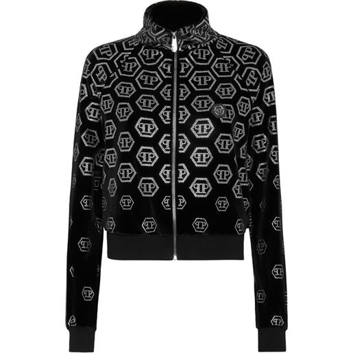 Philipp Plein felpa con zip - nero