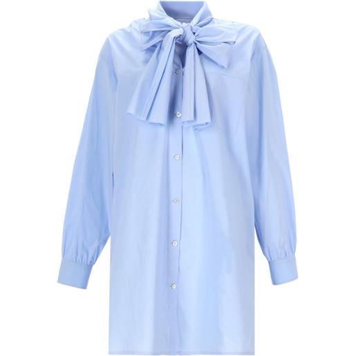 Moschino chemisier corto con fiocco - blu