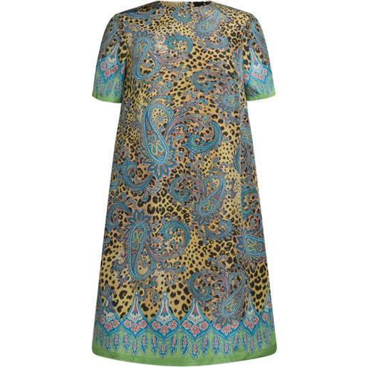 ETRO tunica con stampa paisley - blu
