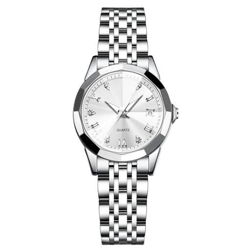 Orologio Longines Dolcevita Quarzo Acciaio Madreperla Bianca 20,80 X 32