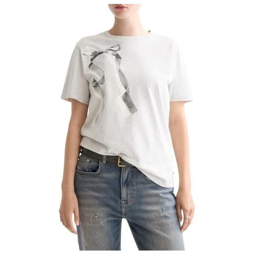 Scotch & Soda artwork regular fit t-shirt, grigio chiaro melange u051, m donna