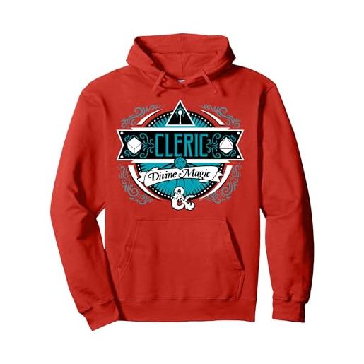 Dungeons & Dragons cleric divine magic logo felpa con cappuccio, unisex per adulti, grigio melange, xl