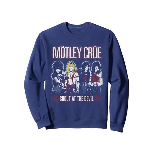 Mötley Crüe Official mötley crüe shout at the devil felpa, unisex per adulti, nero, l