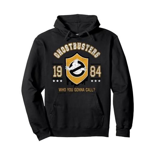 Ghostbusters 1984 shield poster felpa con cappuccio, unisex per adulti, blu reale, m