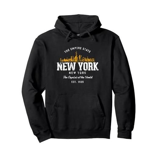 Souvenir di New York di Treaja souvenir per le vacanze new york felpa con cappuccio, unisex per adulti, blu reale, xl