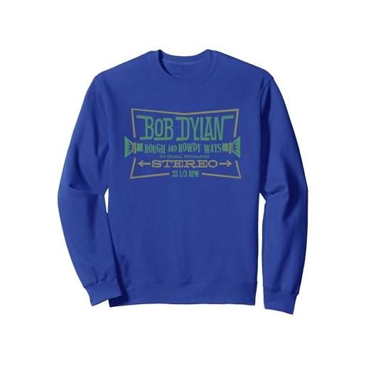 Bob Dylan - stereo felpa, unisex per adulti, navy, l