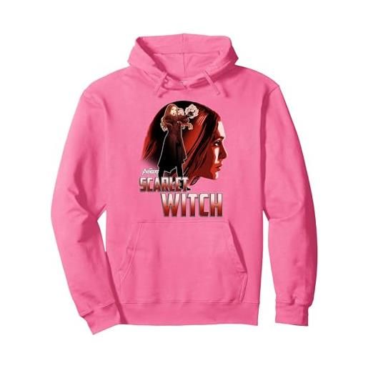 Marvel infinity war scarlet witch profile felpa con cappuccio, unisex per adulti, blu reale, s