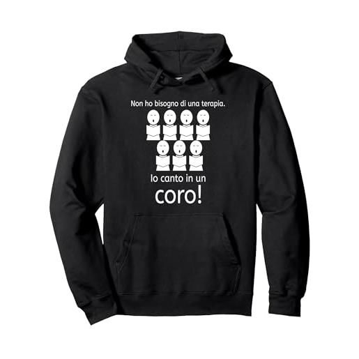 Coro io canto in un Coro cantare felpa con cappuccio, unisex per adulti, navy, s