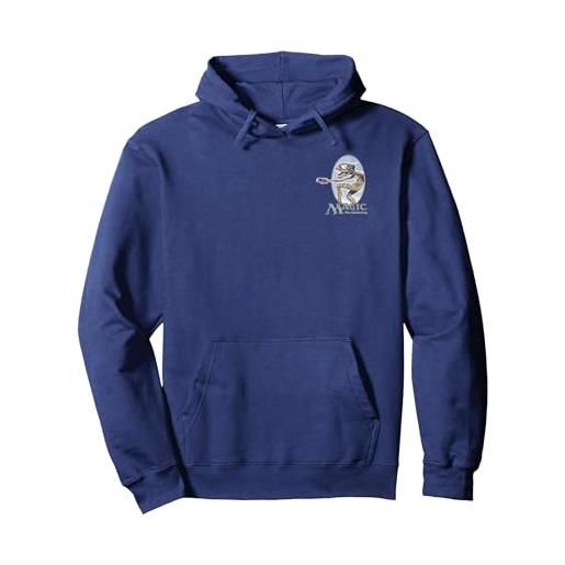 Magic: The Gathering magic the gathering tempest pocket logo felpa con cappuccio, unisex per adulti, navy, l