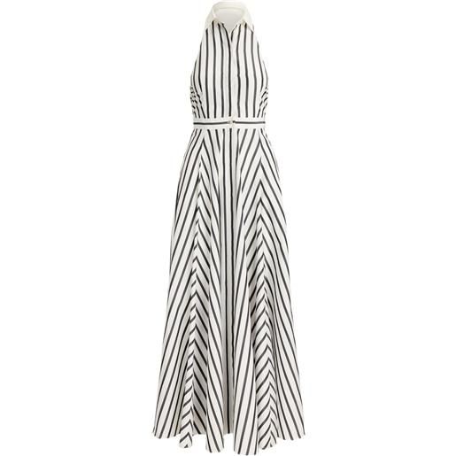 Ralph Lauren Collection abito lungo eldred a righe - bianco