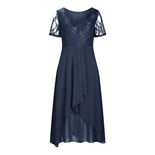 Generic abiti lunghi da giorno abbigliamento casual da donna monospalla vestito da sposa a sirena con pizzo svasati matrimonio rosso raso lungo beige elegante