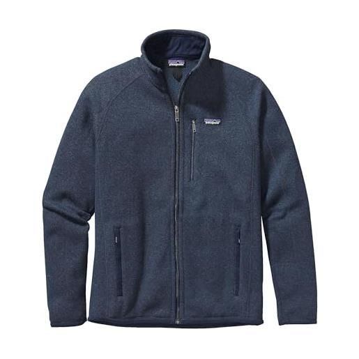 Patagonia better sweater, giacca di vello uomo, blu (new navy), xl