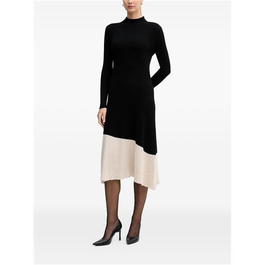 Pedro Del Hierro abito midi con inserti - nero