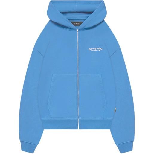 RETERNITY felpa con cappuccio e zip - blu