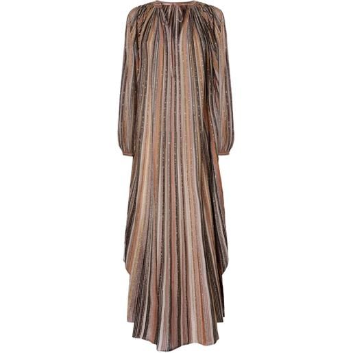 Missoni abito a righe con decorazione - marrone